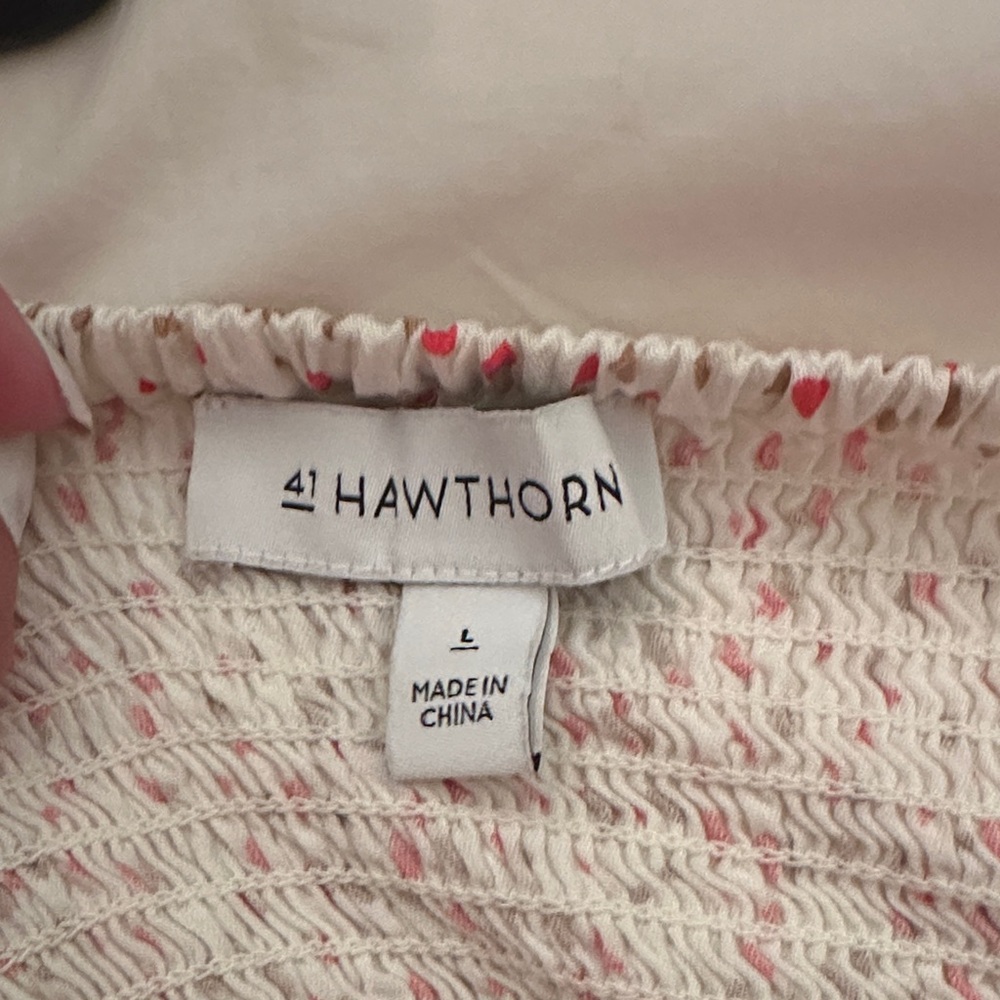 41 Hawthorn Cream Dress with Pink Floral Print - Picture 2 of 2